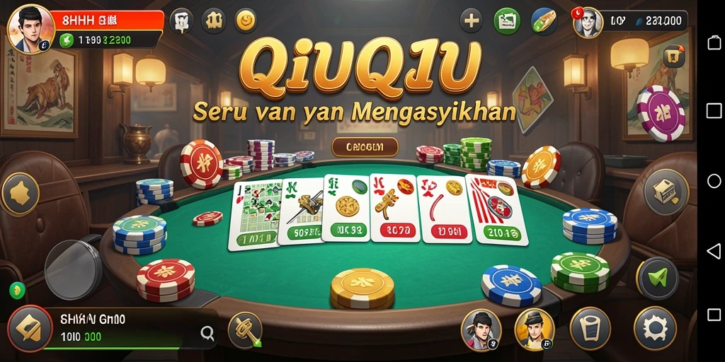 Tampilan menarik dari gameplay QiuQiu di 8HHH.