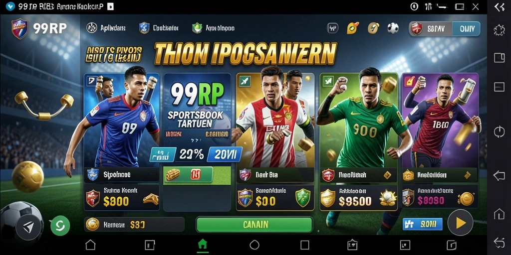 Tampilan gameplay menarik dari aplikasi Sportsbook 99RP.