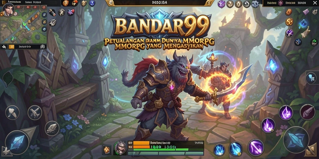 Tangkapan layar BANDAR99 menampilkan aksi seru dalam pertempuran MMORPG.