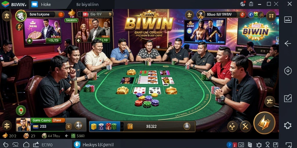 Tampilan menarik dari gameplay di BIWIN Live Casino.