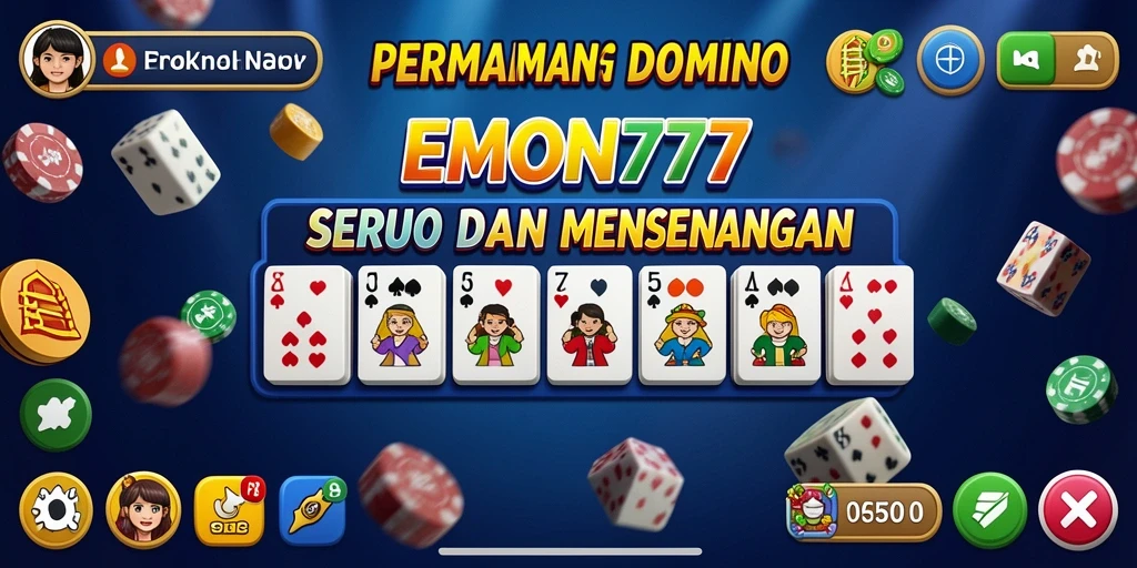 Tampilan permainan Domino yang seru dan menantang di EMON777.