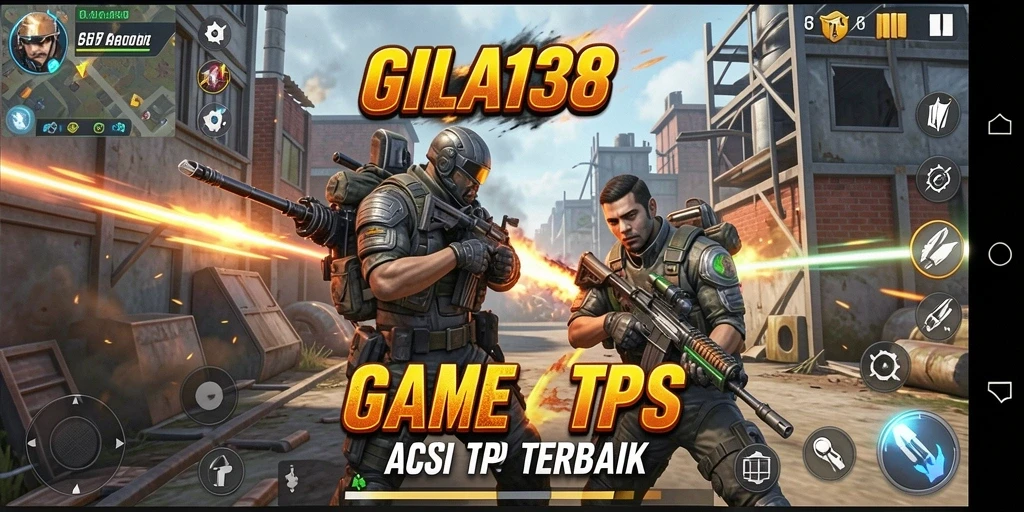 Screenshot gameplay GILA138 menampilkan aksi seru dalam pertempuran TPS.