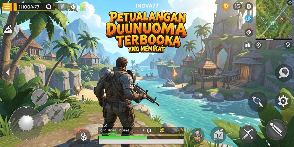 Tangkapan layar menunjukkan petualangan seru di dunia terbuka INOVA77.