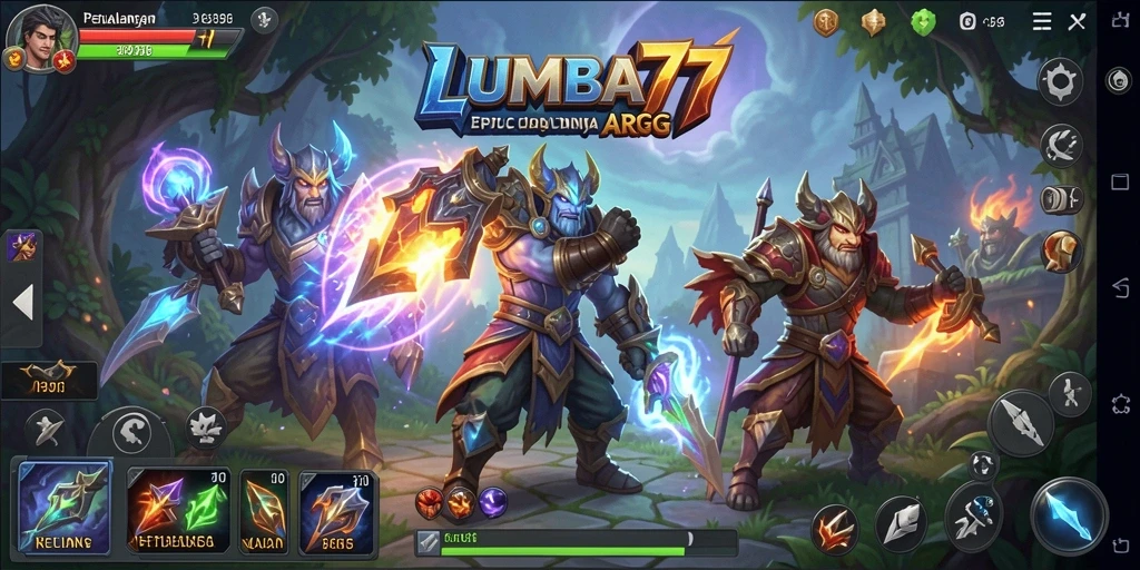Tampilan gameplay LUMBA77 yang epik dan mendebarkan.