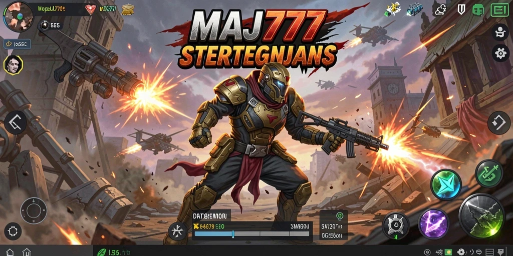 Screenshot utama game MAJ777 menampilkan aksi pertempuran strategi yang mendebarkan.