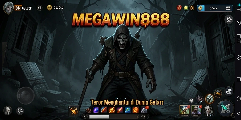 Screenshot gameplay <strong>MEGAWIN888</strong> yang menampilkan suasana horor yang menegangkan.