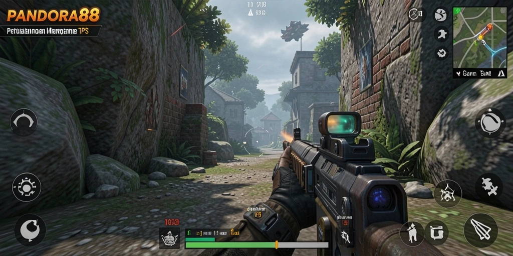 Tampilan gameplay seru di PANDORA88 dengan pertempuran intens.
