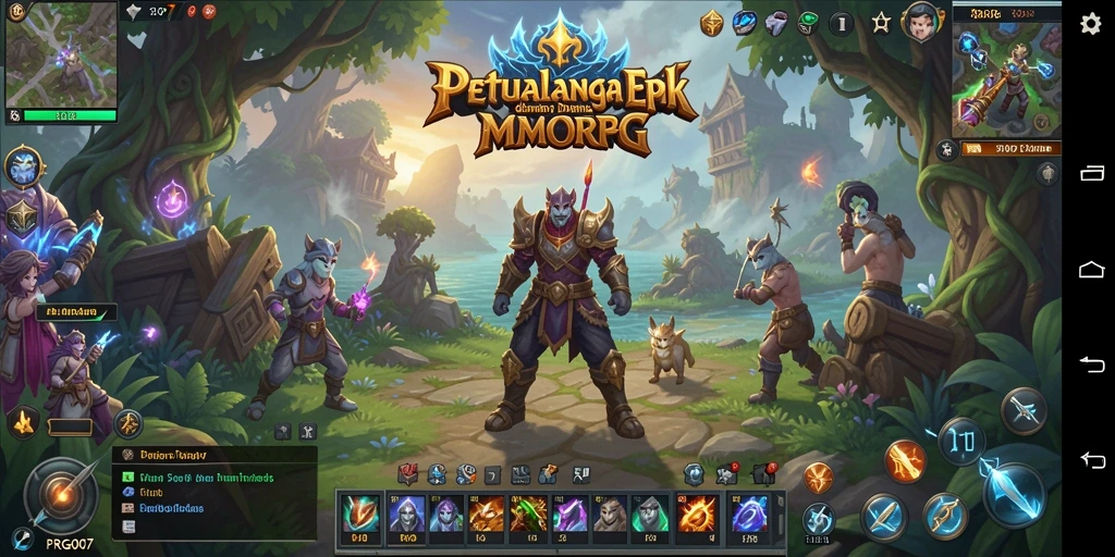 Screenshot gameplay PRG007 menampilkan aksi seru dalam pertempuran MMORPG.