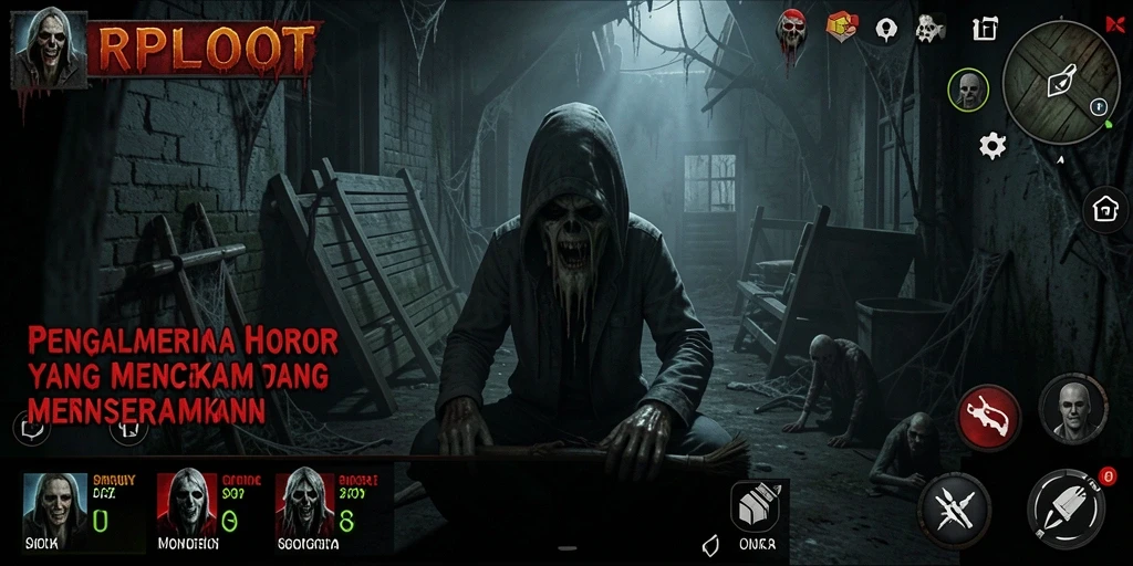 Tangkapan layar RPLOOT menampilkan momen ketegangan penuh horor.