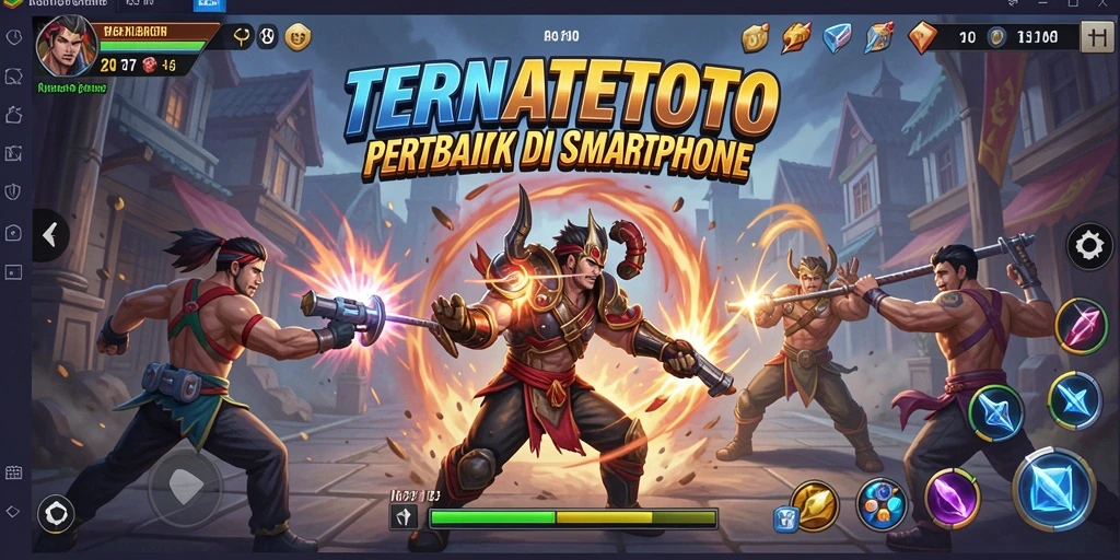 Tampilan pertarungan intens di TERNATETOTO dengan karakter unik.