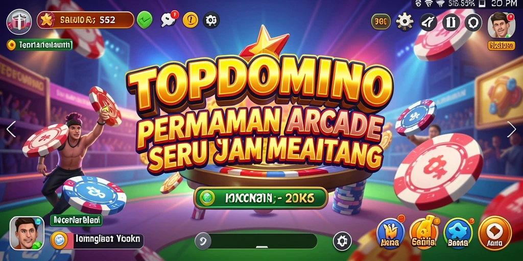 Tampilan gameplay seru dari TOPDOMINO yang menantang dan interaktif.